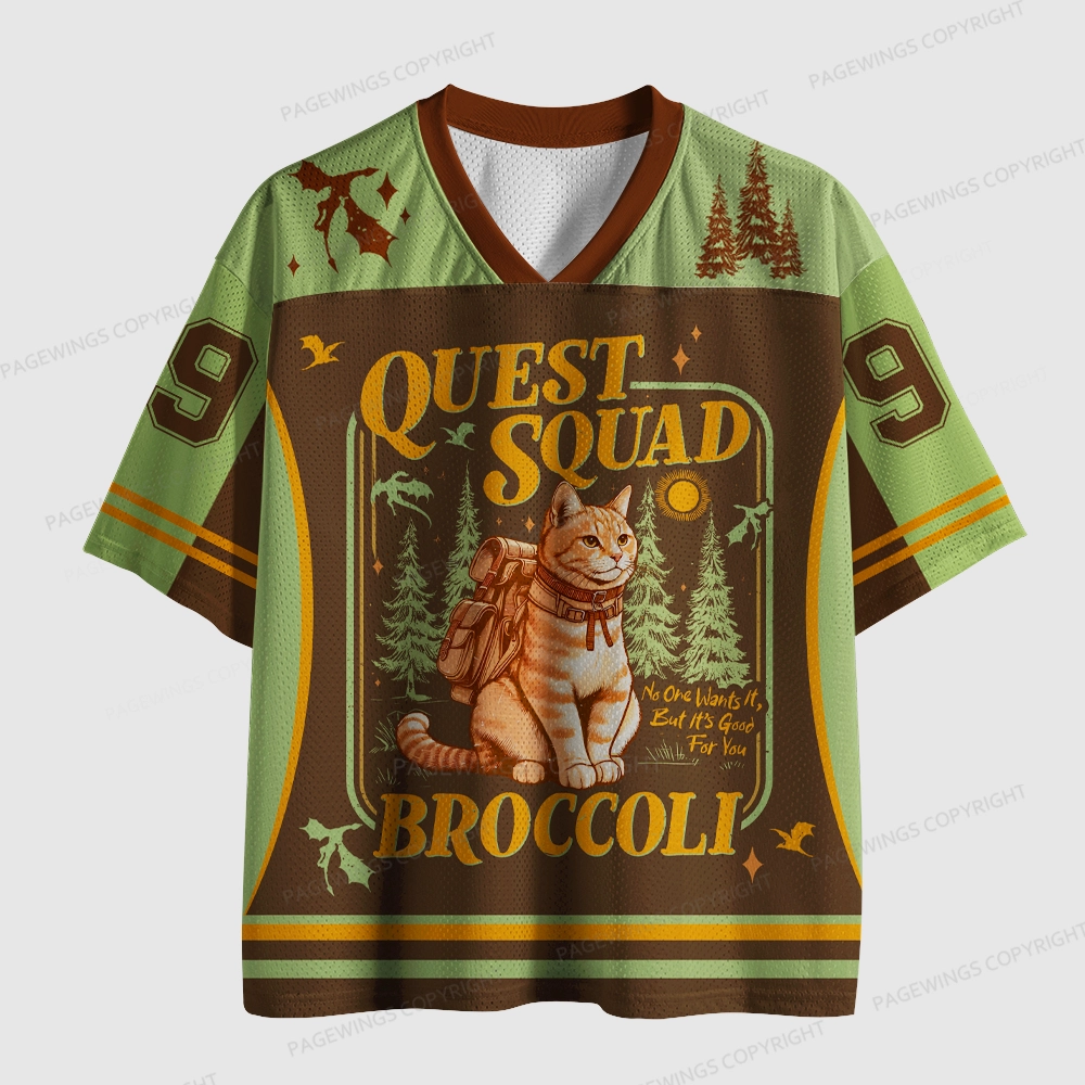 Pagewings Quest Squad Broccoli Unisex Mesh Jersey