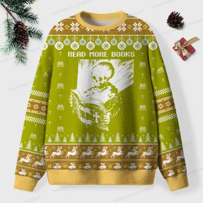 Pagewings Read More Books Unisex Ugly Knit Sweatshirt