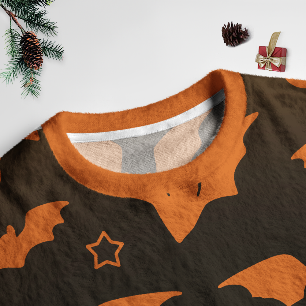 Pagewings Halloween Bookish Unisex Ugly Light Knit Sweatshirt