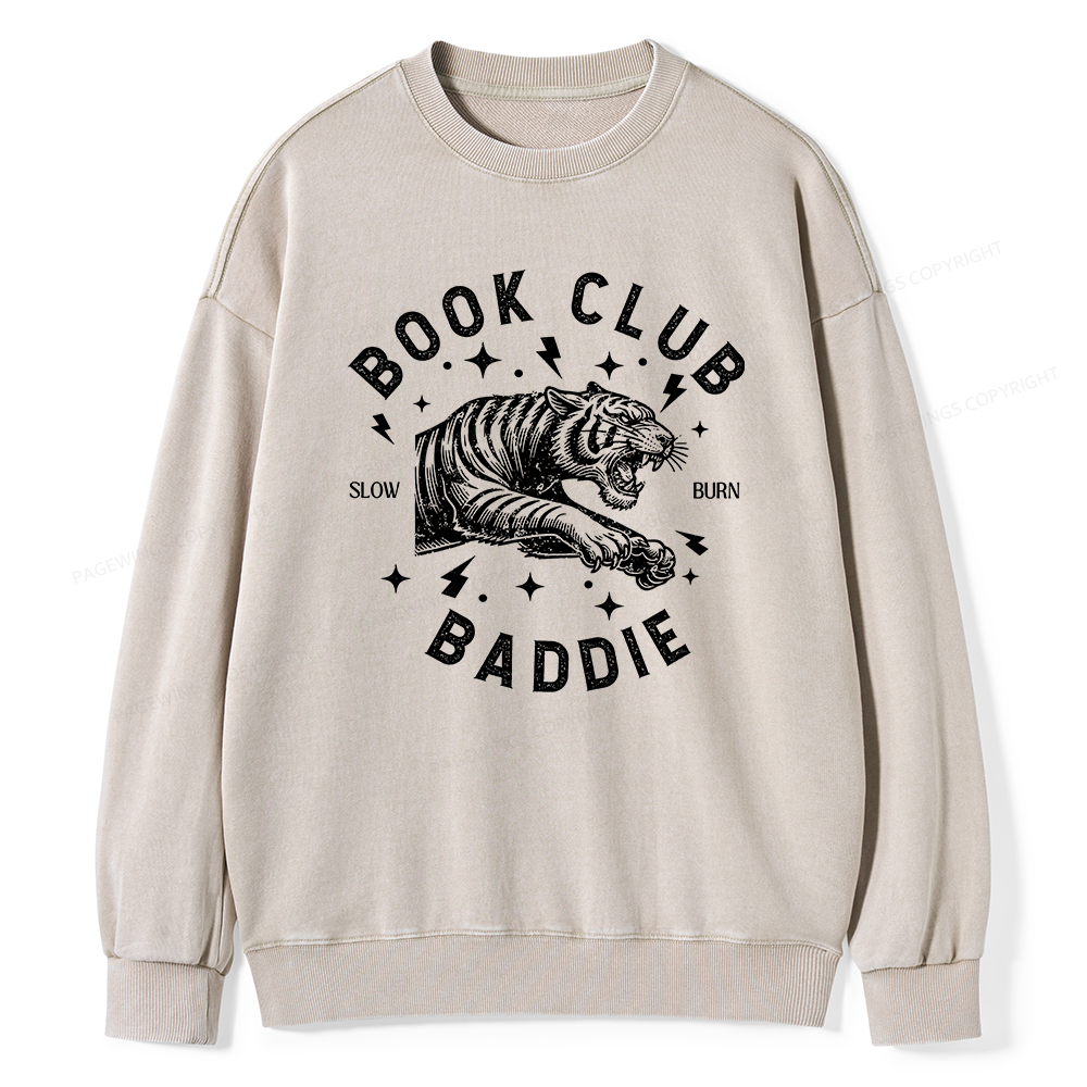 Pagewings Book Club Unisex Washed Sweatshirt