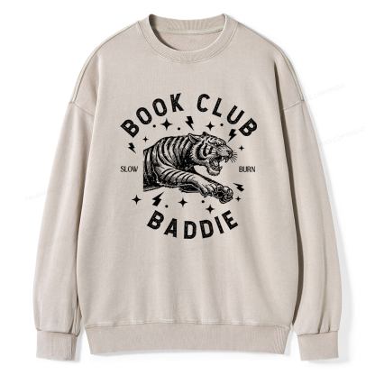 Pagewings Book Club Unisex Washed Sweatshirt