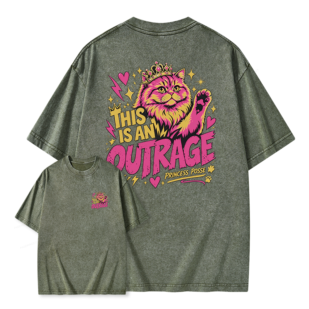 Pagewings This Is An Outrage Unisex Washed T-shirt
