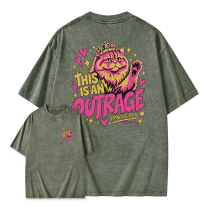 Pagewings This Is An Outrage Unisex Washed T-shirt