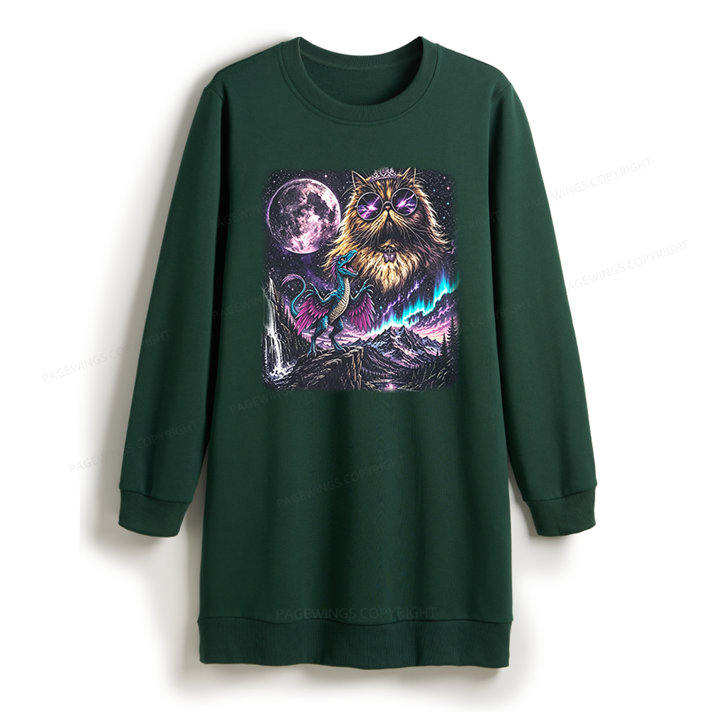 Pagewings Sci Fi Books Lover Sweatshirt Dress