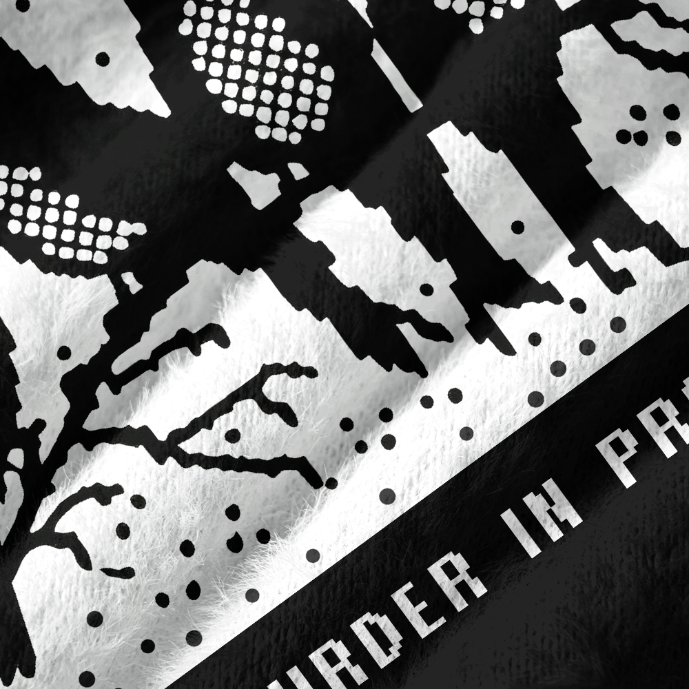Pagewings Murder In Progress Off Shoulder Ugly Knit Sweater
