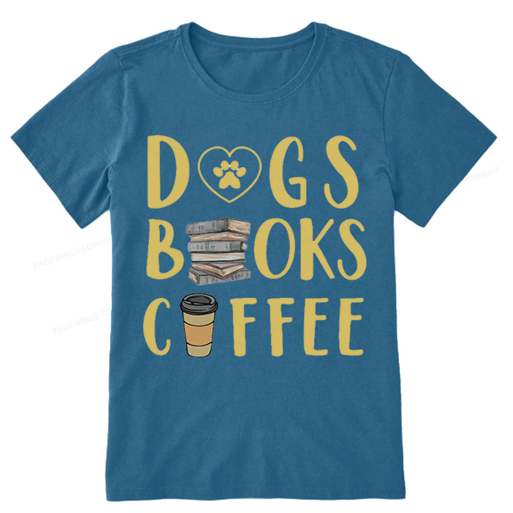 Pagewing Dogs, Books, Coffee Unisex Classic T-shirt