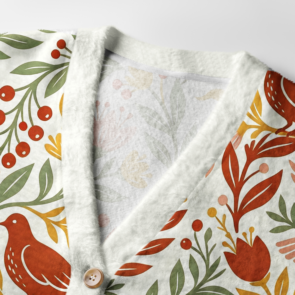Pagewings Bookish Crow Light Knit Unisex Cardigan Sweaters