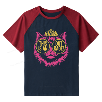 Pagewings This is an Outrage Raglan T-shirt