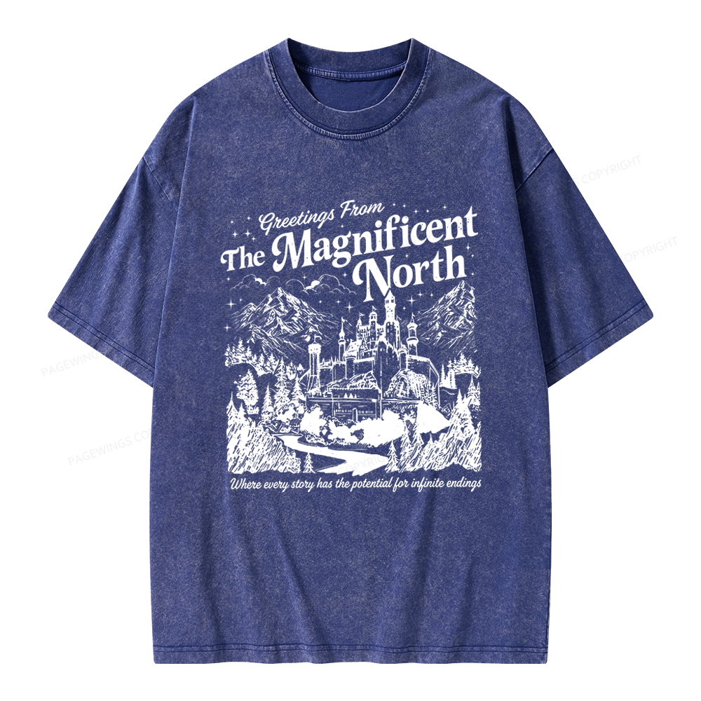 Pagewings Fantasy Reader Unisex Washed T-shirt