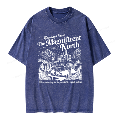 Pagewings Fantasy Reader Unisex Washed T-shirt