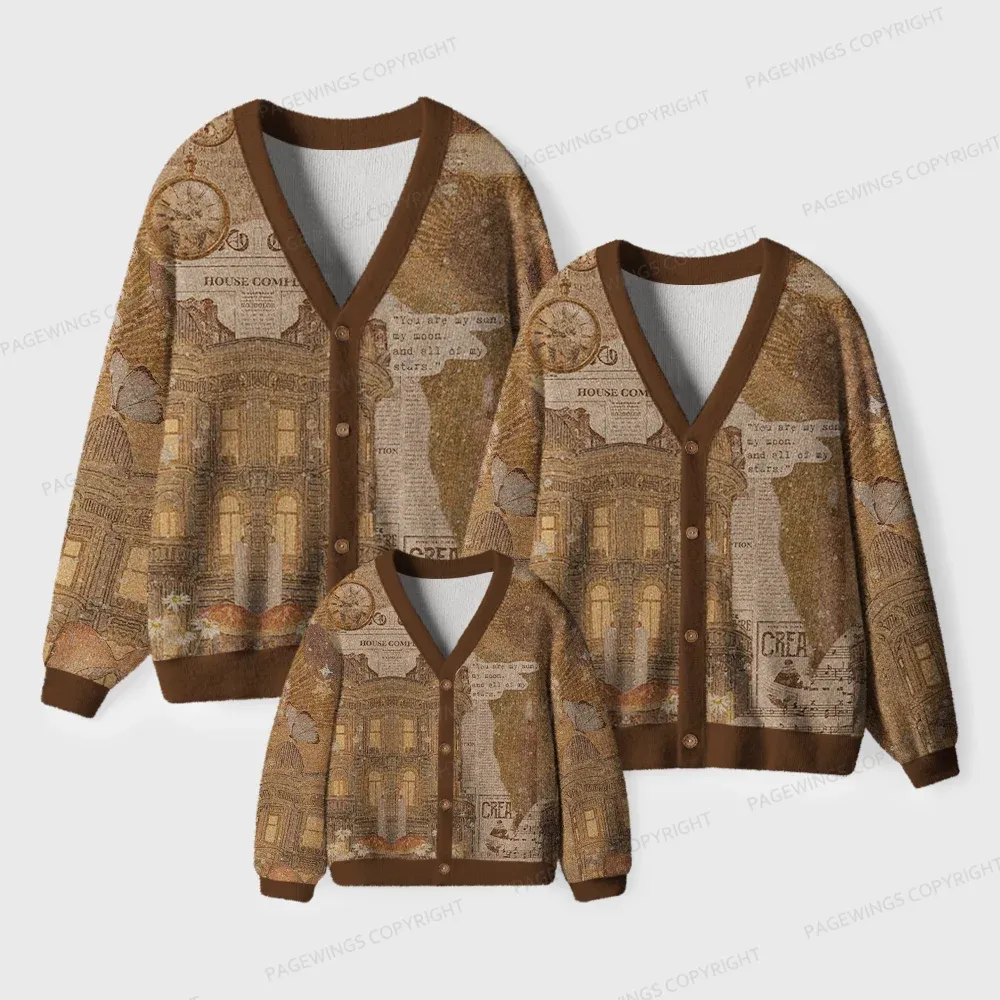 Pagewings House Complete Unisex Ugly Cardigan Sweaters