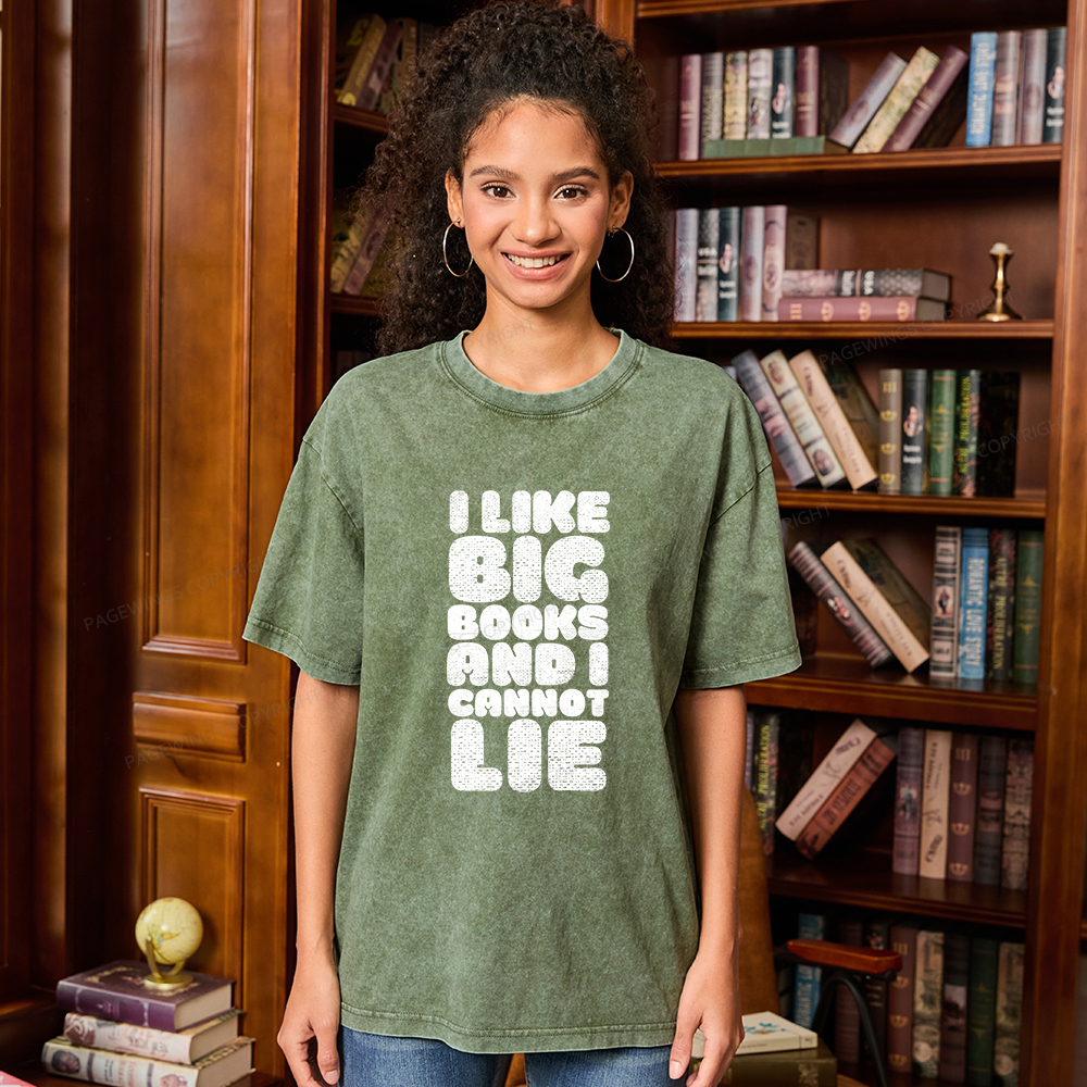 Pagewings I Like Big Books And I Cannot Lie Unisex Washed T-shirt