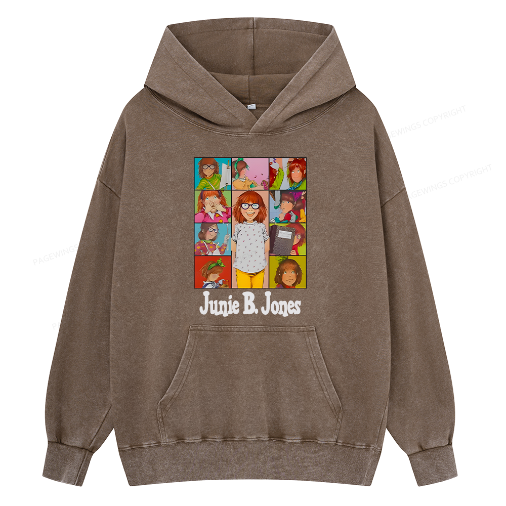 Pagewings Junie B Jones Unisex Washed Hoodie