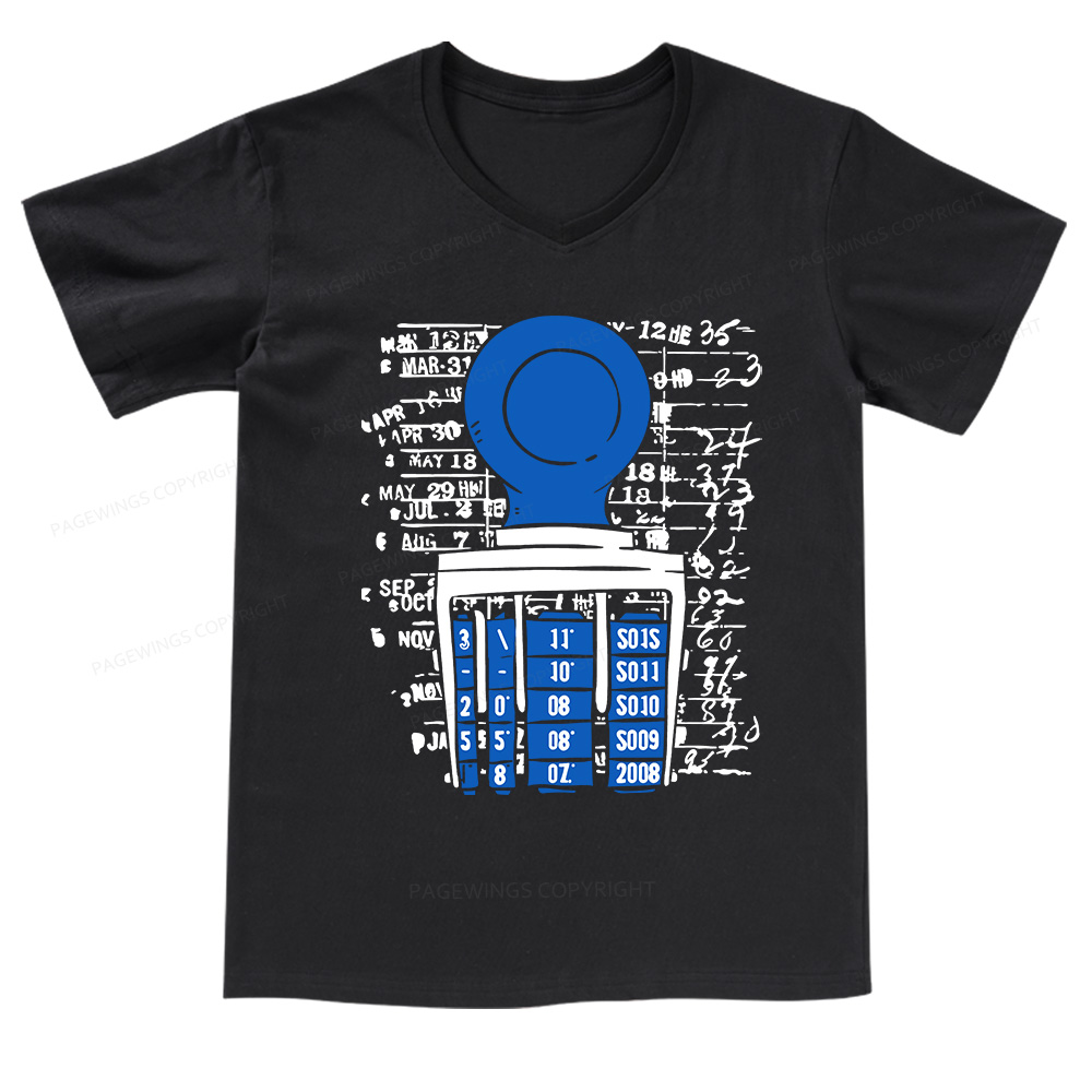 Pagewings Books Library V-neck T-shirt