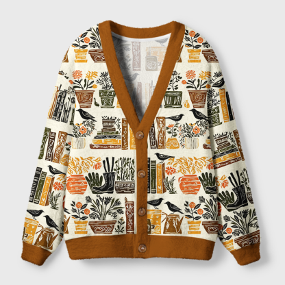 Pagewings Bookish Vibe Light Knit Unisex Cardigan Sweaters