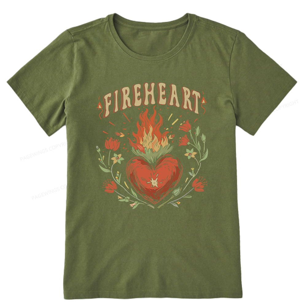 Pagewings Vintage Fire-heart Shirt Unisex Classic T-shirt