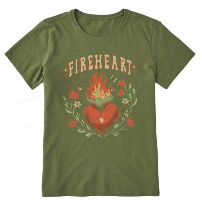 Pagewings Vintage Fire-heart Shirt Unisex Classic T-shirt