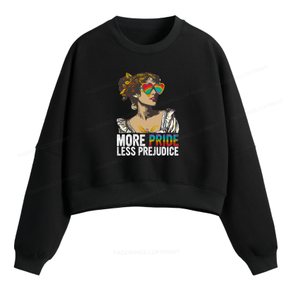 Pagewings More Pride Less Prejudice Fleece Crop Sweatshirt