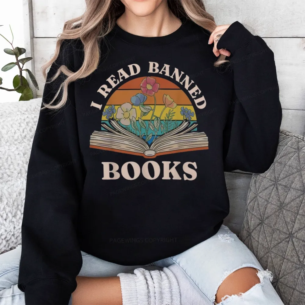 Pagewings I Read Banned Books Unisex Classic Sweatshirt
