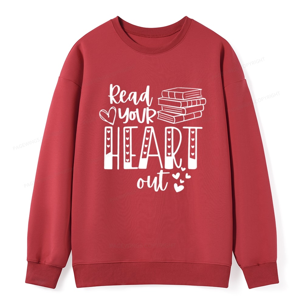 Pagewings Valentine Sweatshirt Read Your Heart Unisex Classic Sweatshirt