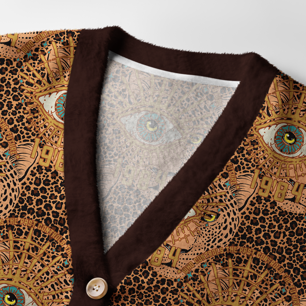 Pagewings Make Orwell Fiction Again Light Knit Unisex Cardigan Sweaters