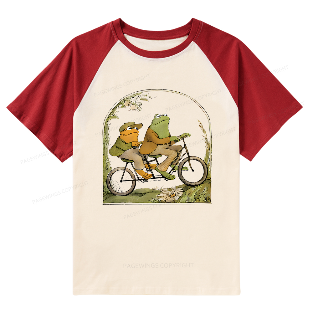 Pagewings Frog And Toad Book Vintage Raglan T-shirt