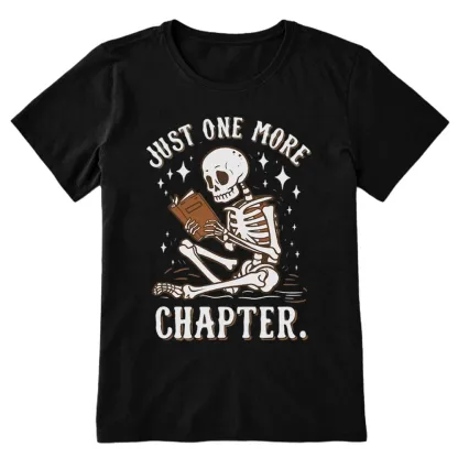 Pagewings Just One More Chapter Halloween Skeleton Unisex Classic T-shirt