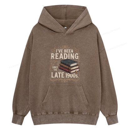 Pagewings Vintage Reading Since Late 1900s Unisex Washed Hoodie