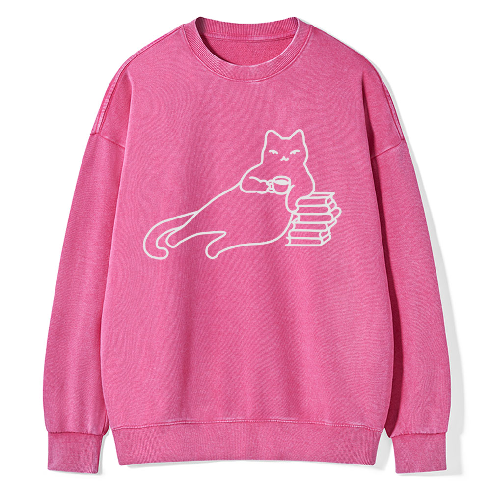 Pagewings Book Lover Shirt For Women Unisex Washed Sweatshirt