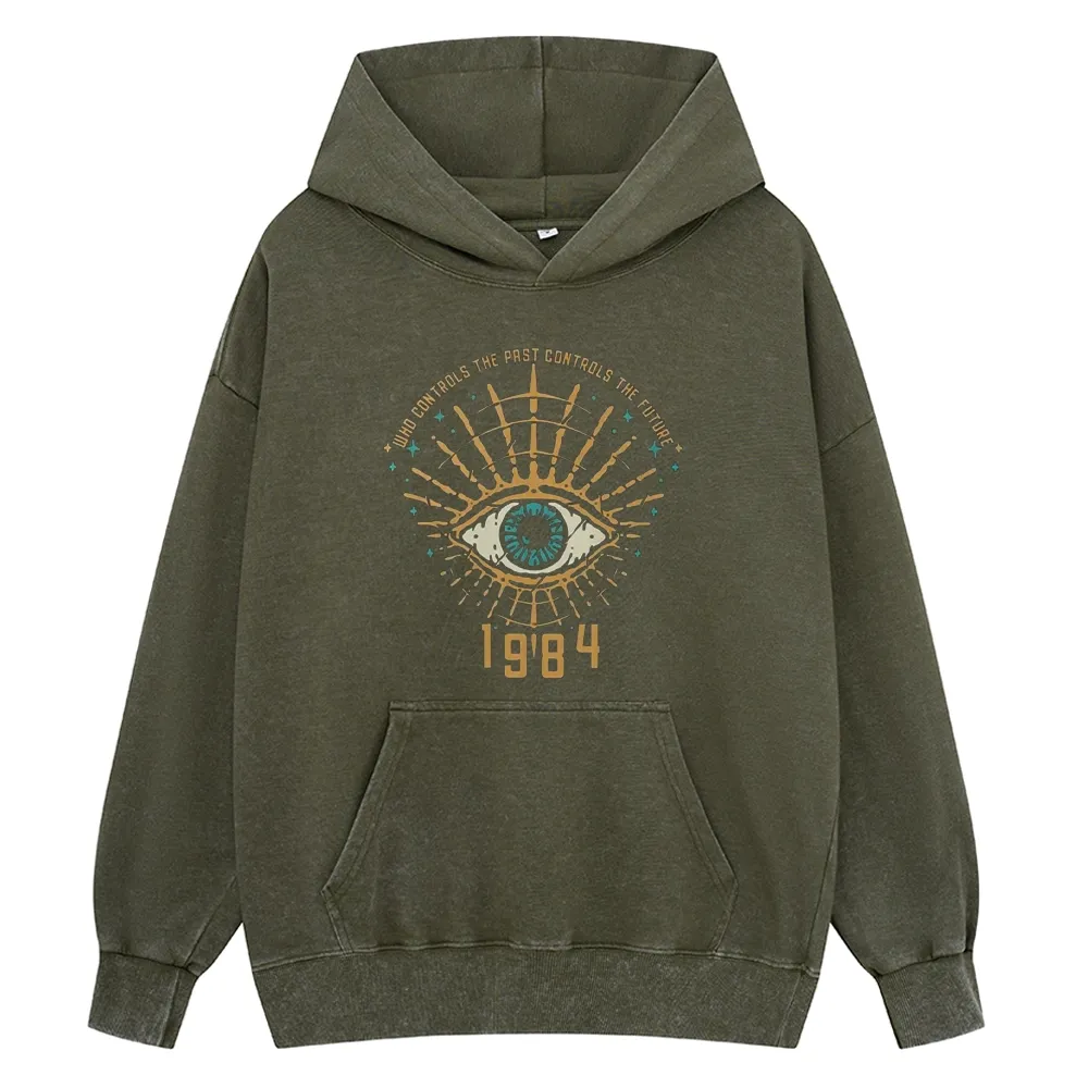 Pagewings George Orwell 1984 Unisex Washed Hoodie