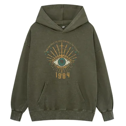 Pagewings George Orwell 1984 Unisex Washed Hoodie
