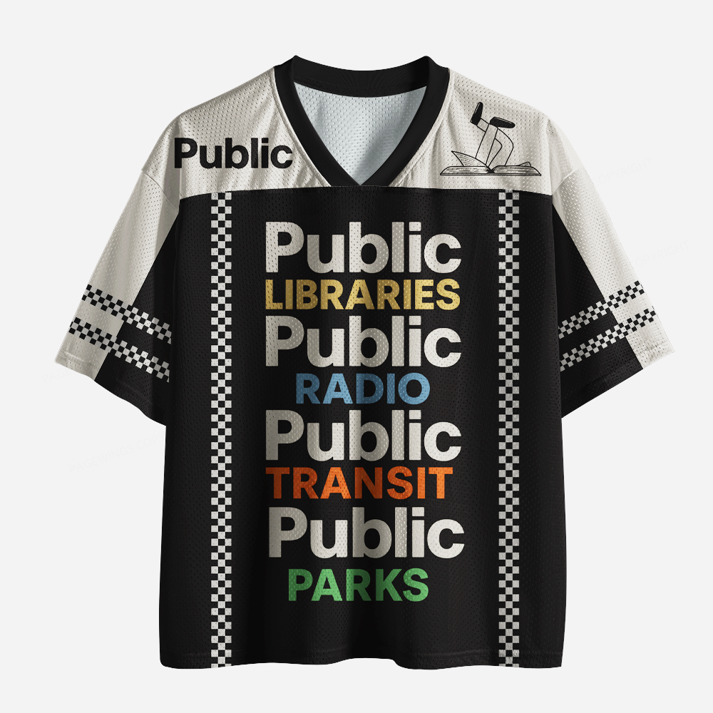 Pagewings Public Libraries Unisex Mesh Jersey