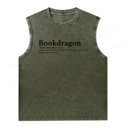 Pagewings Bookdragon: Journey Through Words book lover  Unisex Washed Tank Top