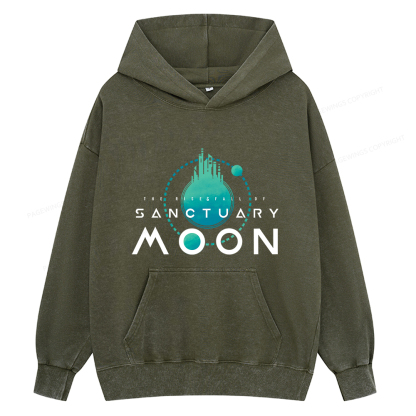 Pagewings Sanctuary Moon Unisex Washed Hoodie
