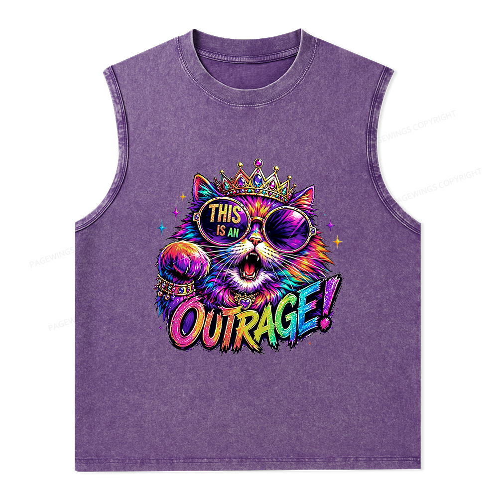 Pagewings Sci-Fi Book Lover Unisex Washed Tank Top