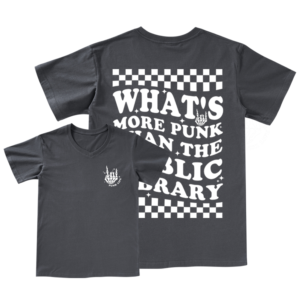 Pagewings punk the public library Weird V-neck T-shirt