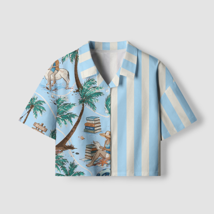Pagewings Reading Summer Women's Camp Shirt