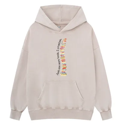 Pagewings Just One More Book I Promise Unisex Washed Hoodie