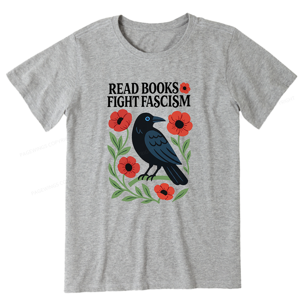 Pagewings Read Books Fight Fascism Unisex Classic T-shirt