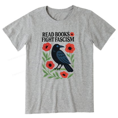 Pagewings Read Books Fight Fascism Unisex Classic T-shirt