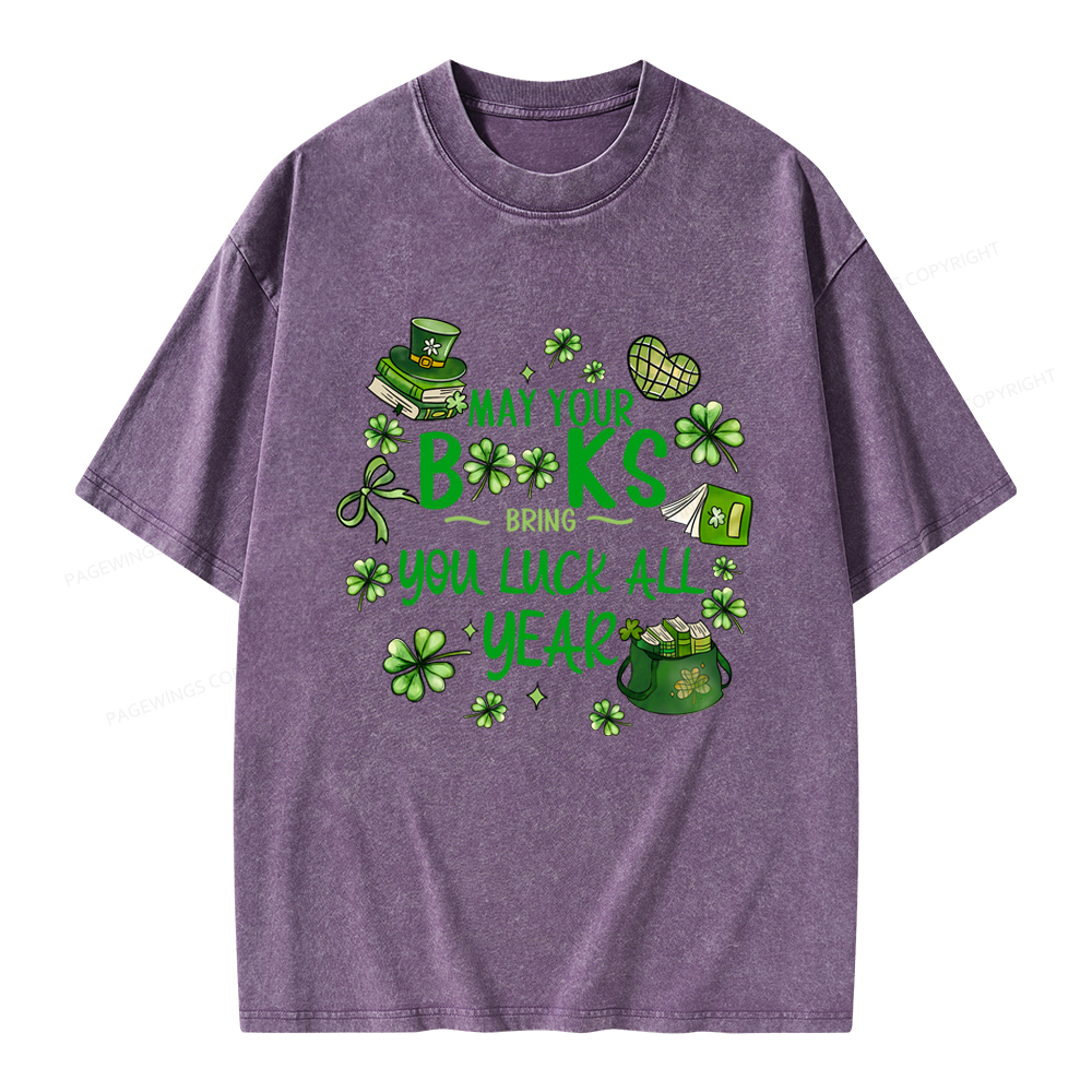 Pagewings St. Patrick's Day Lucky Unisex Washed T-shirt Unisex Washed T-shirt
