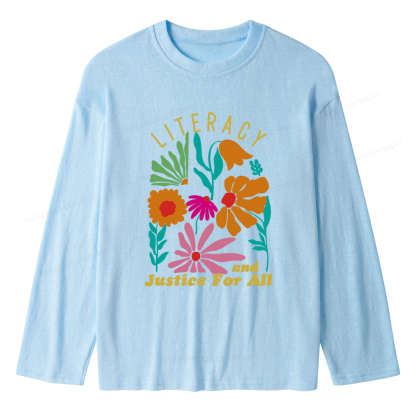 Pagewings Literacy And Justice Unisex Lightweight Long Sleeve T-Shirt