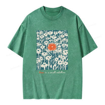 Pagewings Hope Is A Small Rebellion Unisex Washed T-shirt