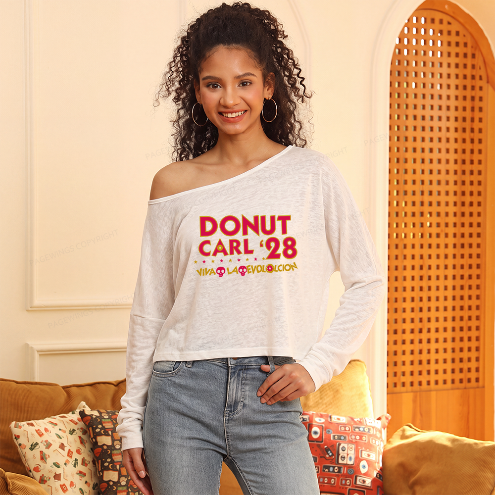 Pagewings Sci Fi Book Lover Slouchy Long Sleeve Off Shoulder T-shirt
