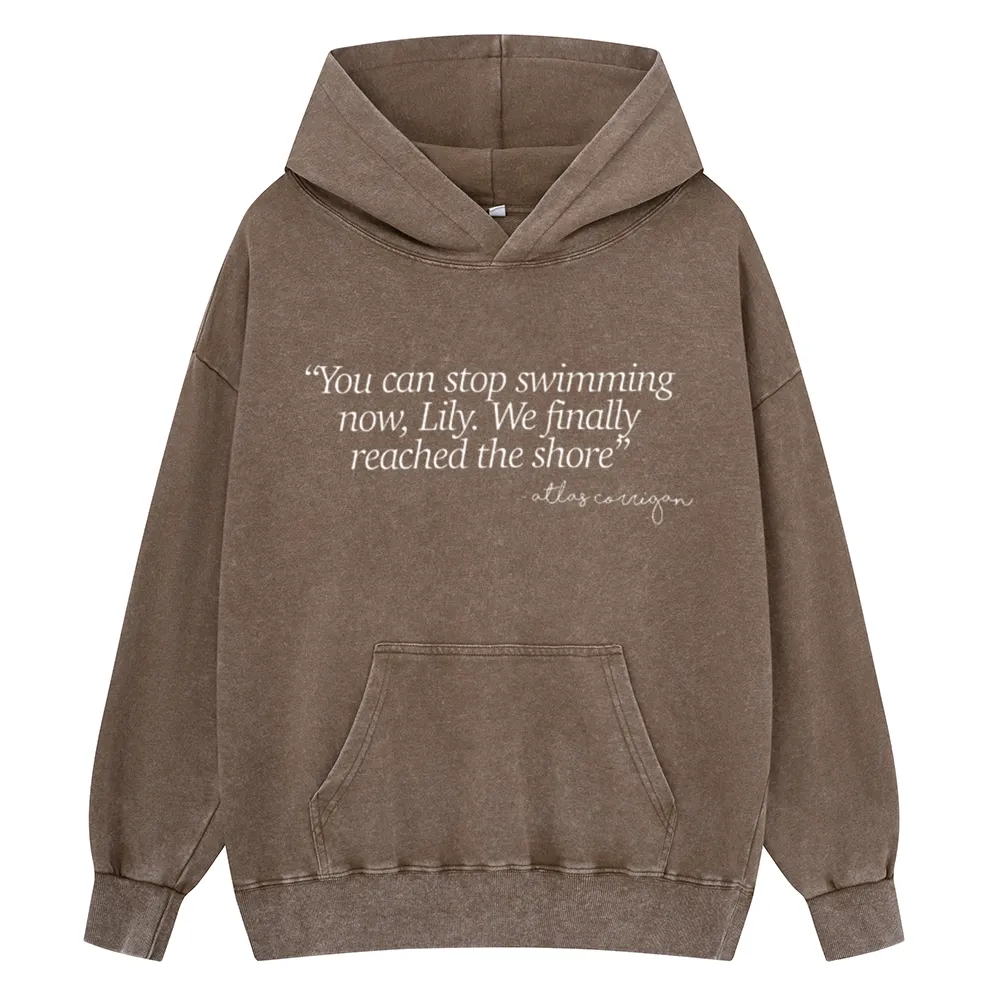 Pagewings It Ends With Us Unisex Washed Hoodie
