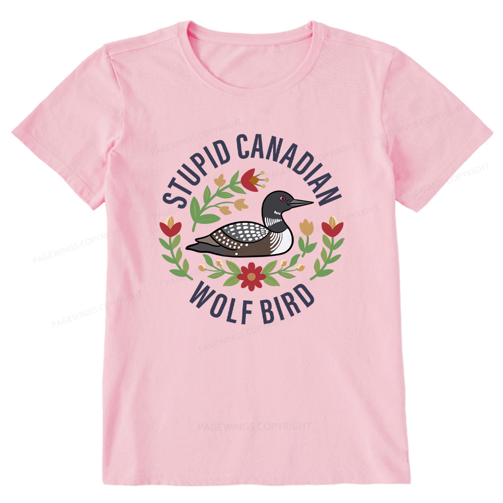 Pagewings Stupid Canadian Wolf Bird Unisex Classic T-shirt
