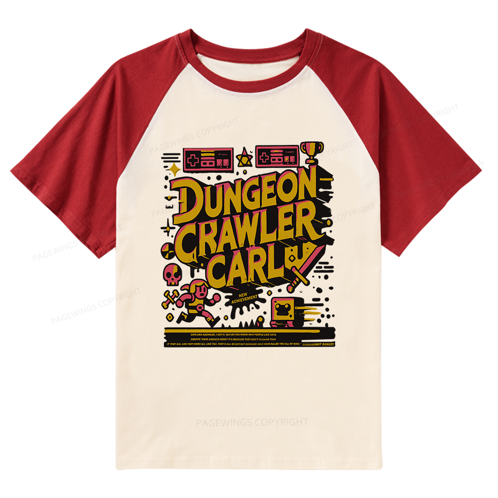 Pagewings Book New Achievement Raglan T-shirt