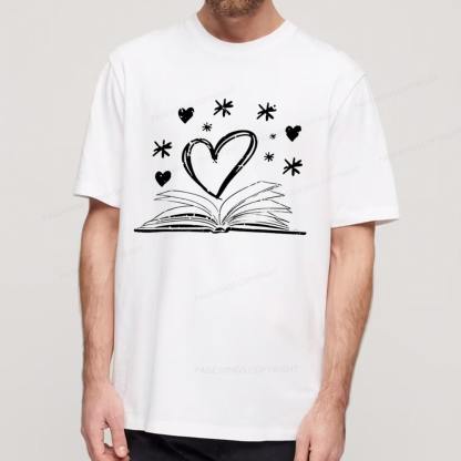 Pagewings Bookworm Librarian Valentines Day Book Unisex Classic T-shirt
