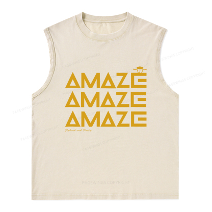 Pagewings Amaze Unisex Washed Tank Top