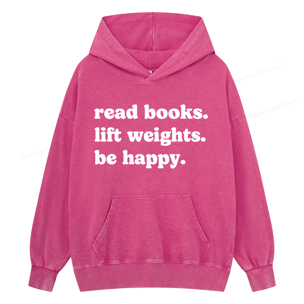 Pagewings Book Lover Gym Unisex Washed Hoodie